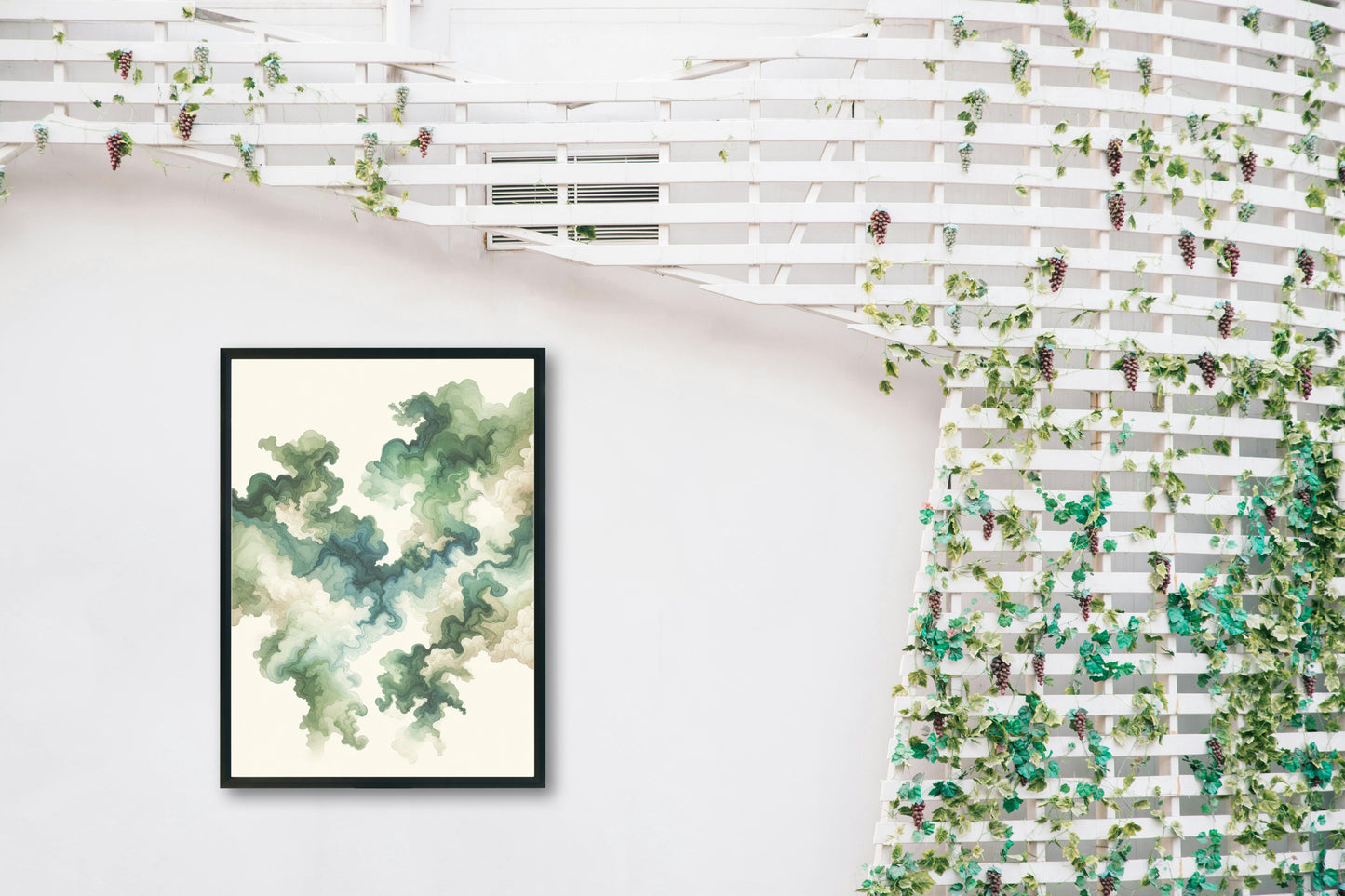 Verdant Astra-Zephyrus Japanese Watercolor Art