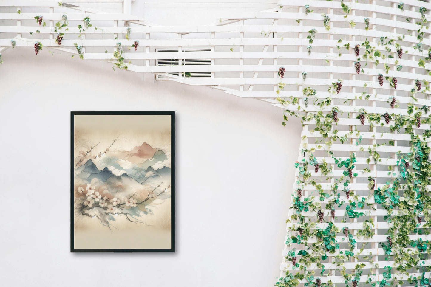 Serenum Natura Japanese Watercolor: Modern Aesthetic with Sandstone