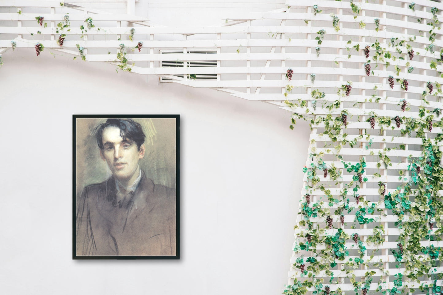 William Butler Yeats by Sarah Purser Naturalism Art dated 1898