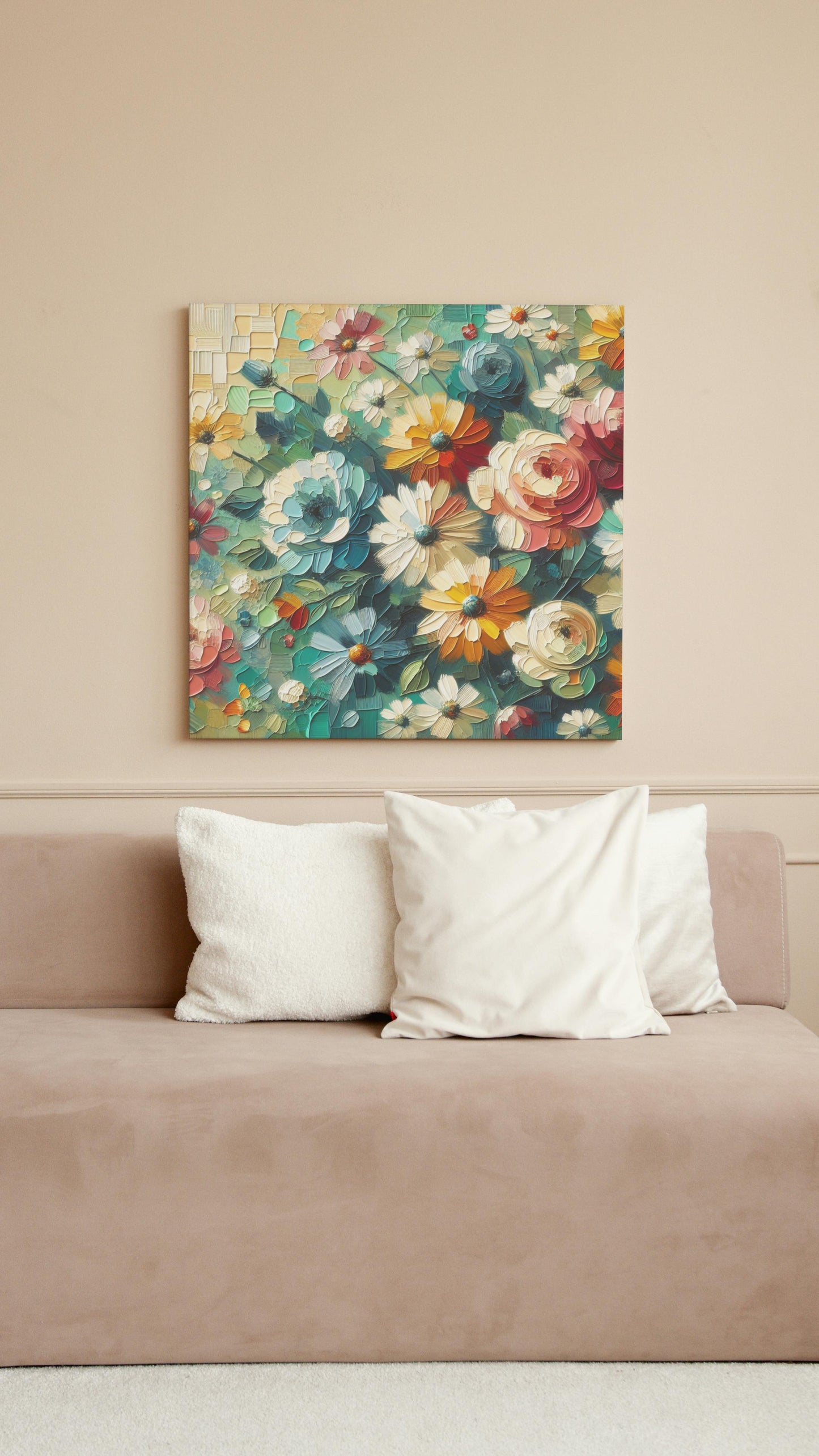 Vibrantus Floralis: Brightly Hued Floral Oilpainting Art