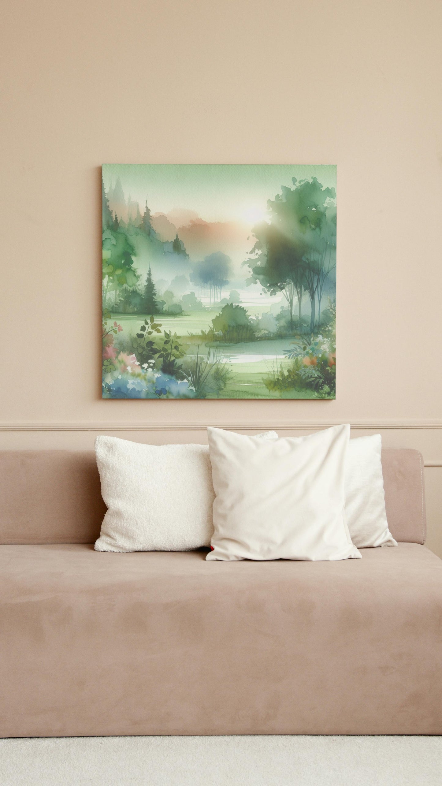 Serenus Virenti Vista - Majestic Verdant Landscape Art