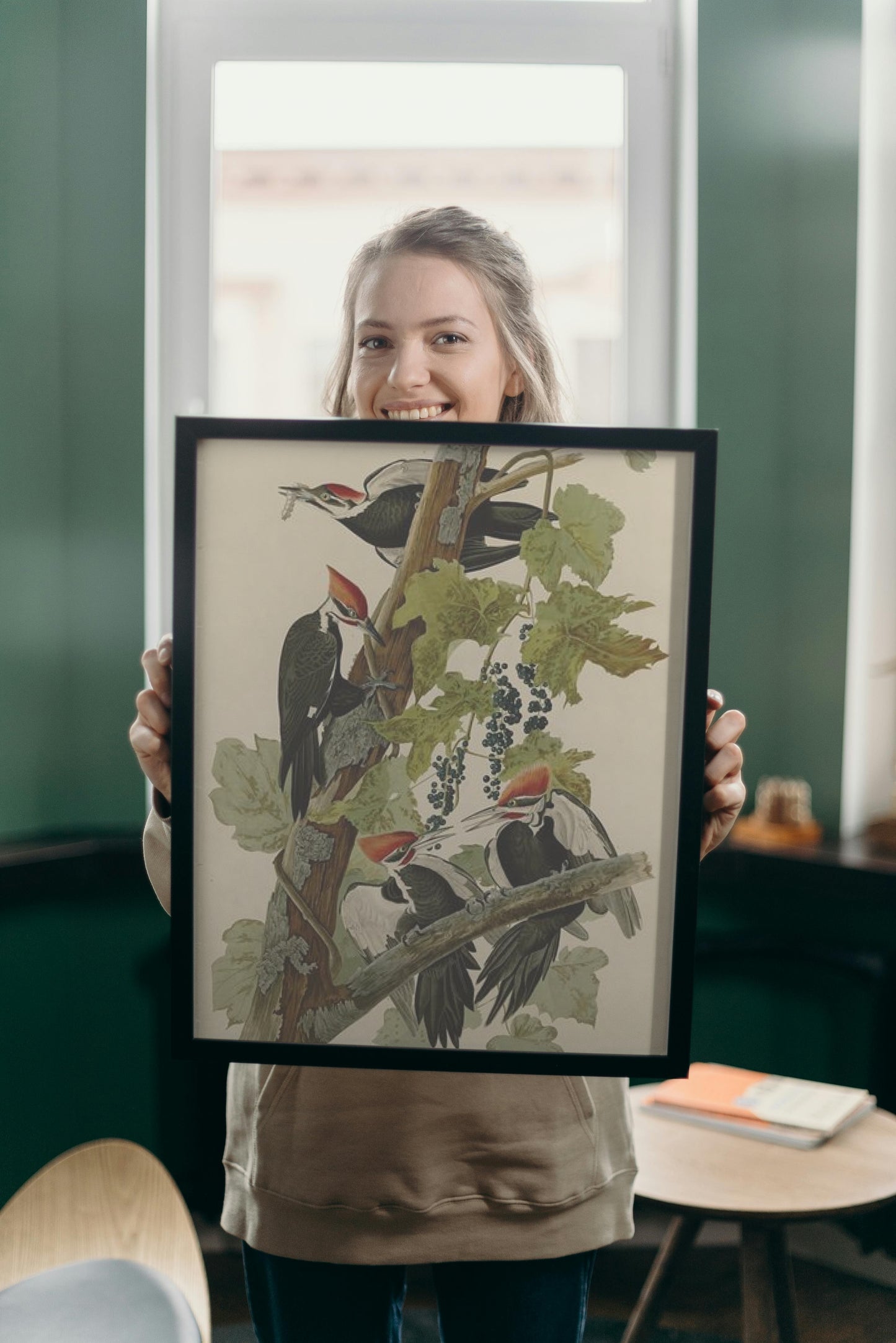 Plate 111 Pileated Woodpecker by John James Audubon Naturalism Art