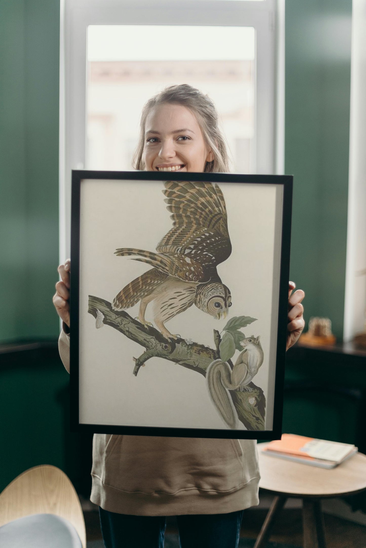 Plate 46. Barred Owl by John James Audubon Naturalism Art