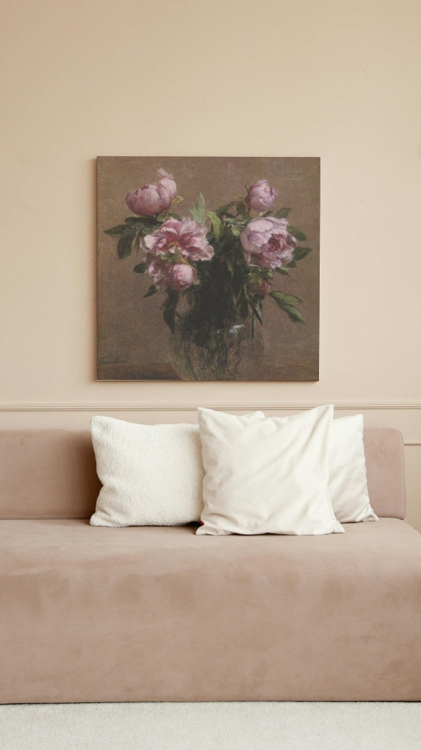 Vase of Peonies by Henri Fantin-Latour Realism Art dated 1902