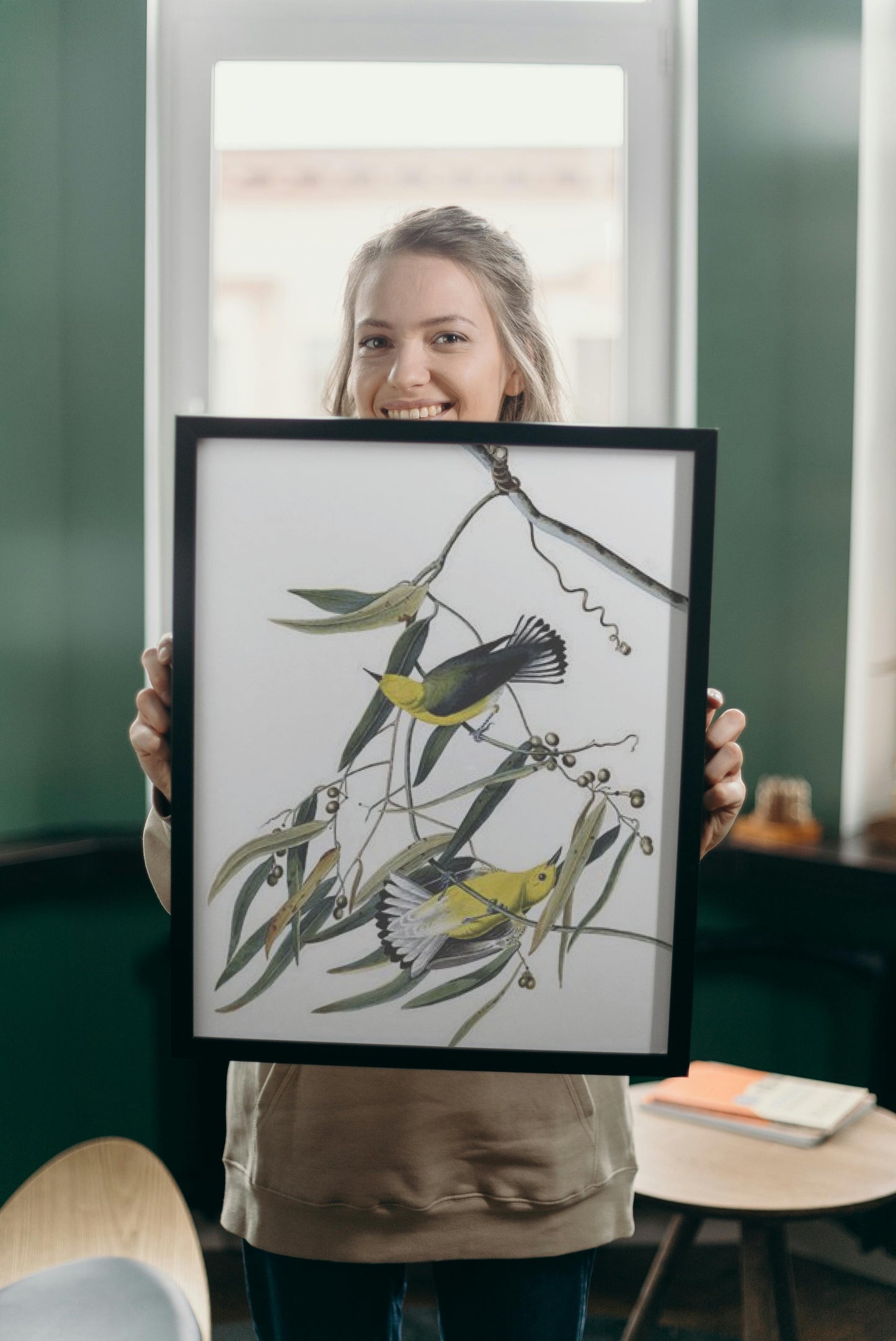 Plate 3. Prothonotary Warbler by John James Audubon Naturalism Art