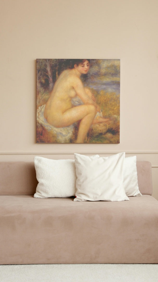 Nude in a landscape by Pierre-Auguste Renoir Impressionism Art dated 1883