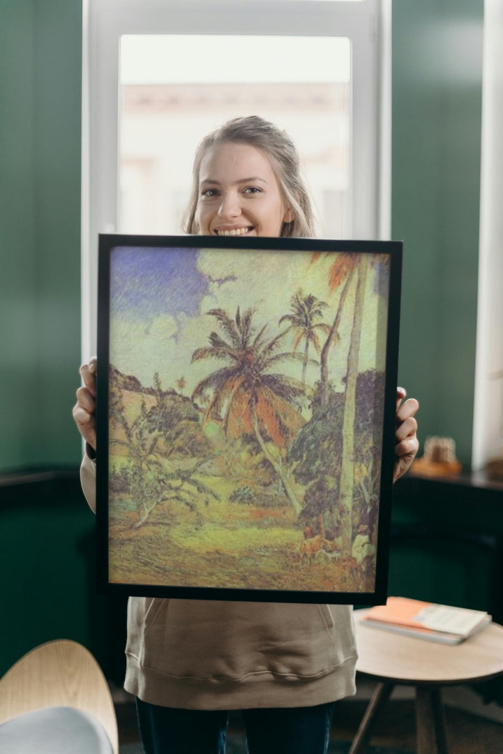 Palm trees on Martinique by Paul Gauguin Post-Impressionism Art dated 1887