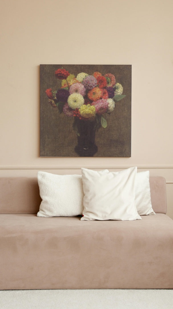 Dahlias by Henri Fantin-Latour Realism Art dated 1878