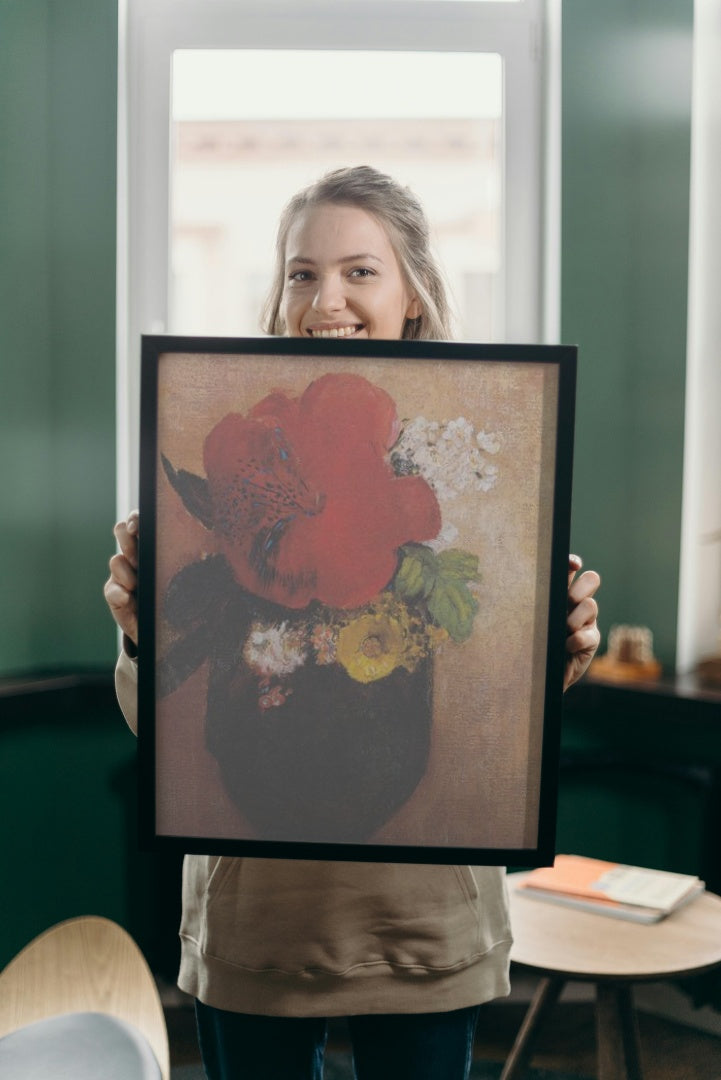 The Red Poppy by Odilon Redon Realism Art