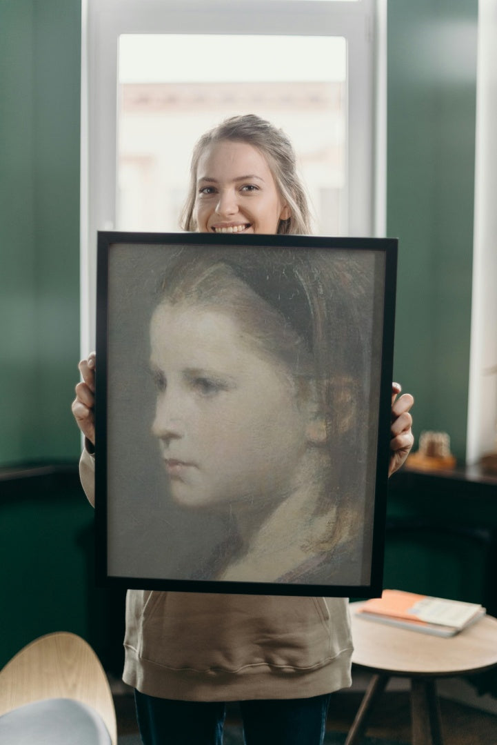 Head of a Young Girl by Henri Fantin-Latour Realism Art dated 1870