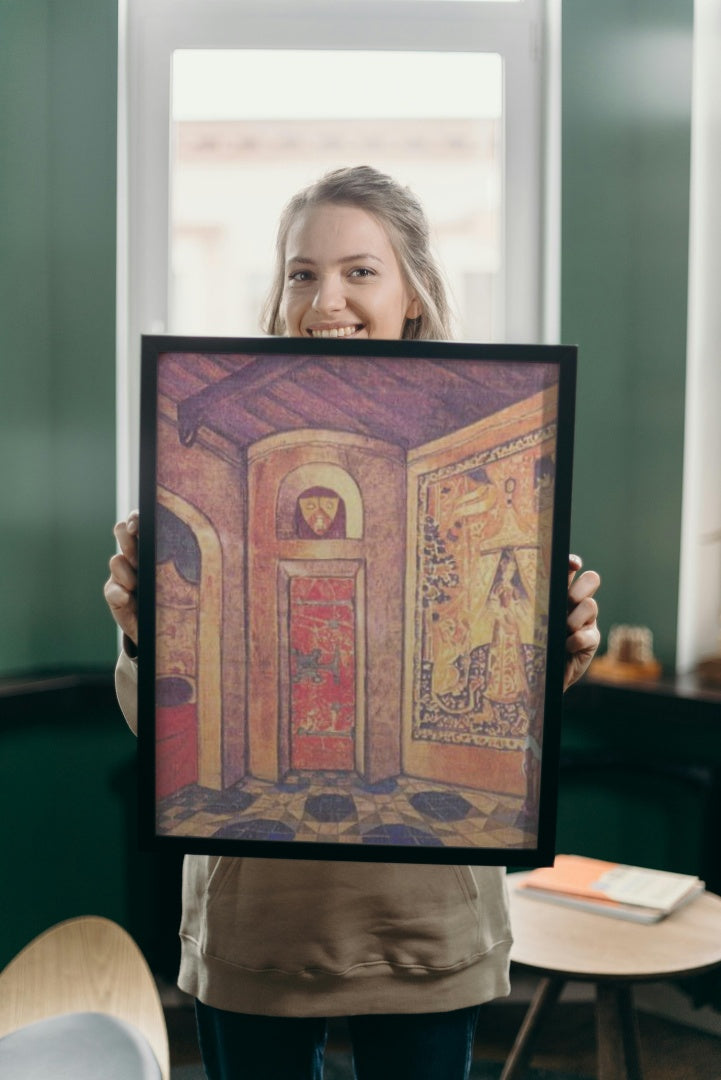 Room of queen Anna by Nicholas Roerich Art Nouveau (Modern) Art dated 1913