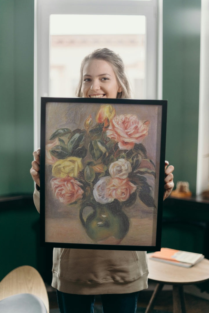 Bouquet of Roses by Pierre-Auguste Renoir Impressionism Art