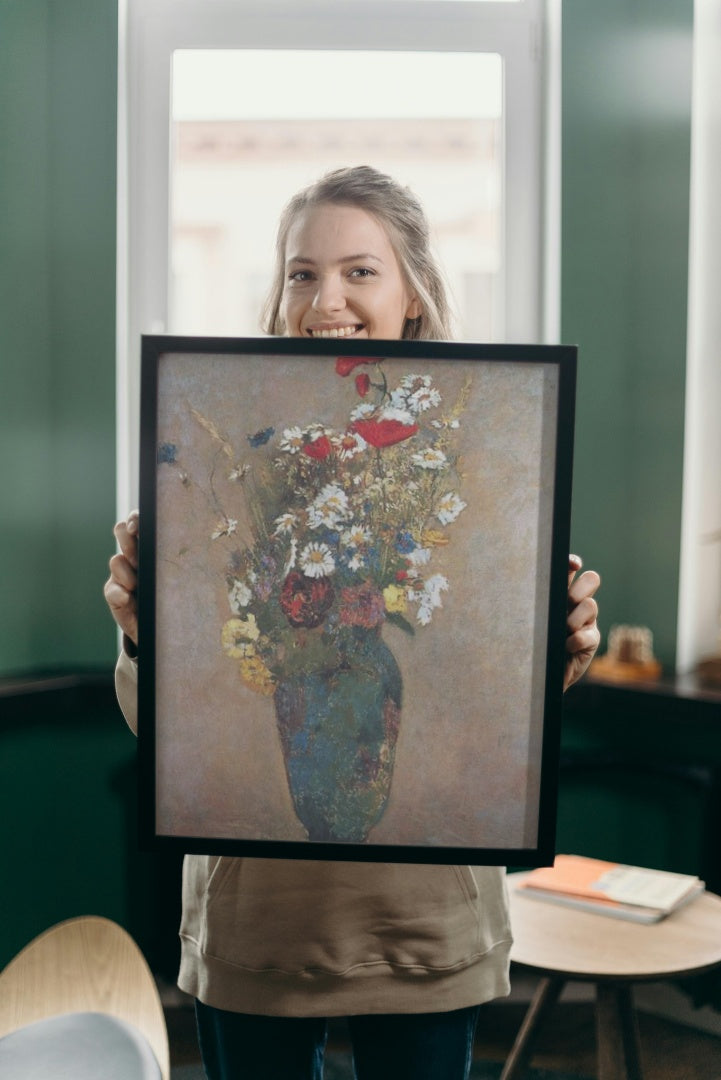 Vase with flowers by Odilon Redon Realism Art