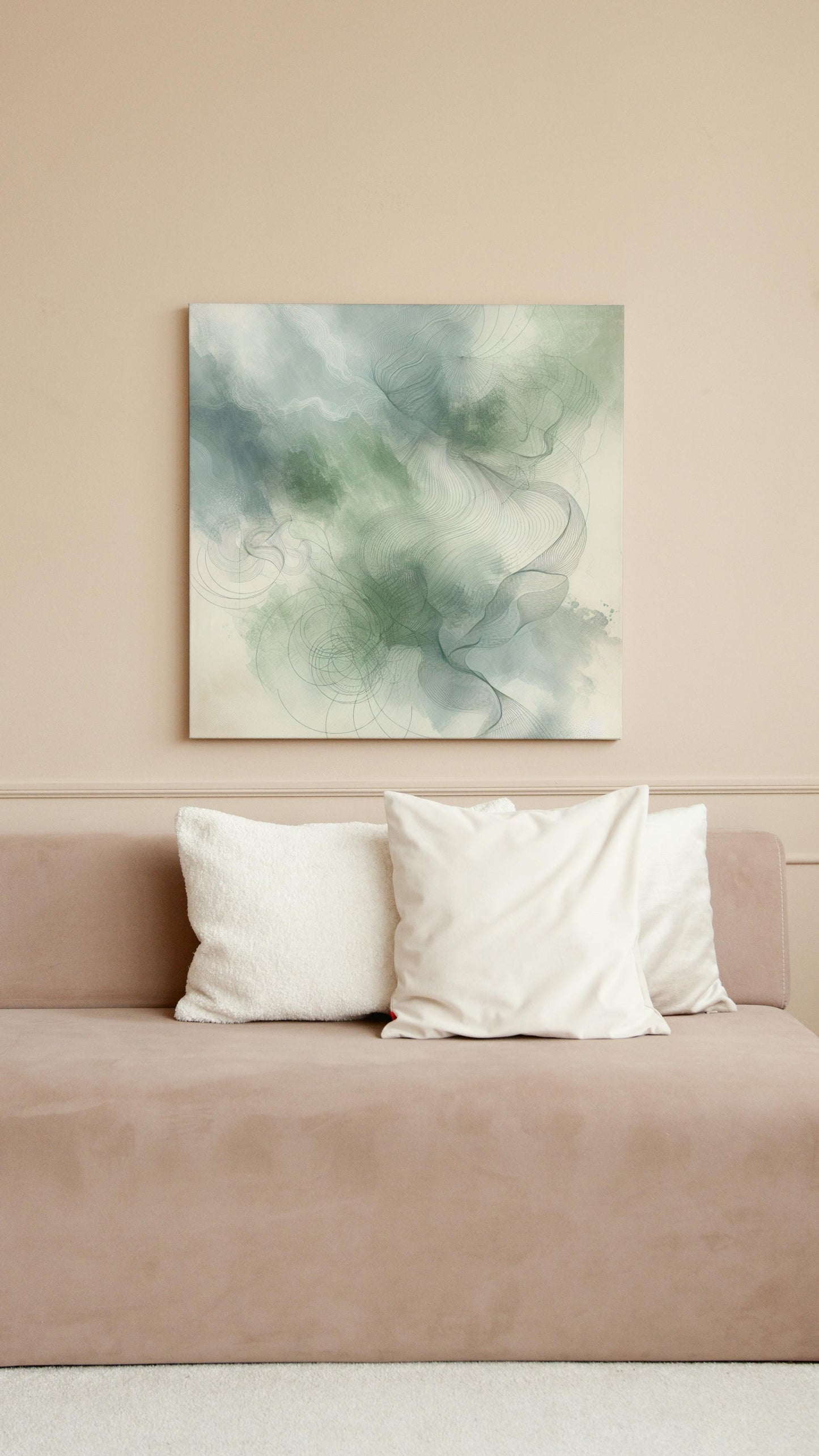 Vismaya Nebulae: Serene Abstract Art