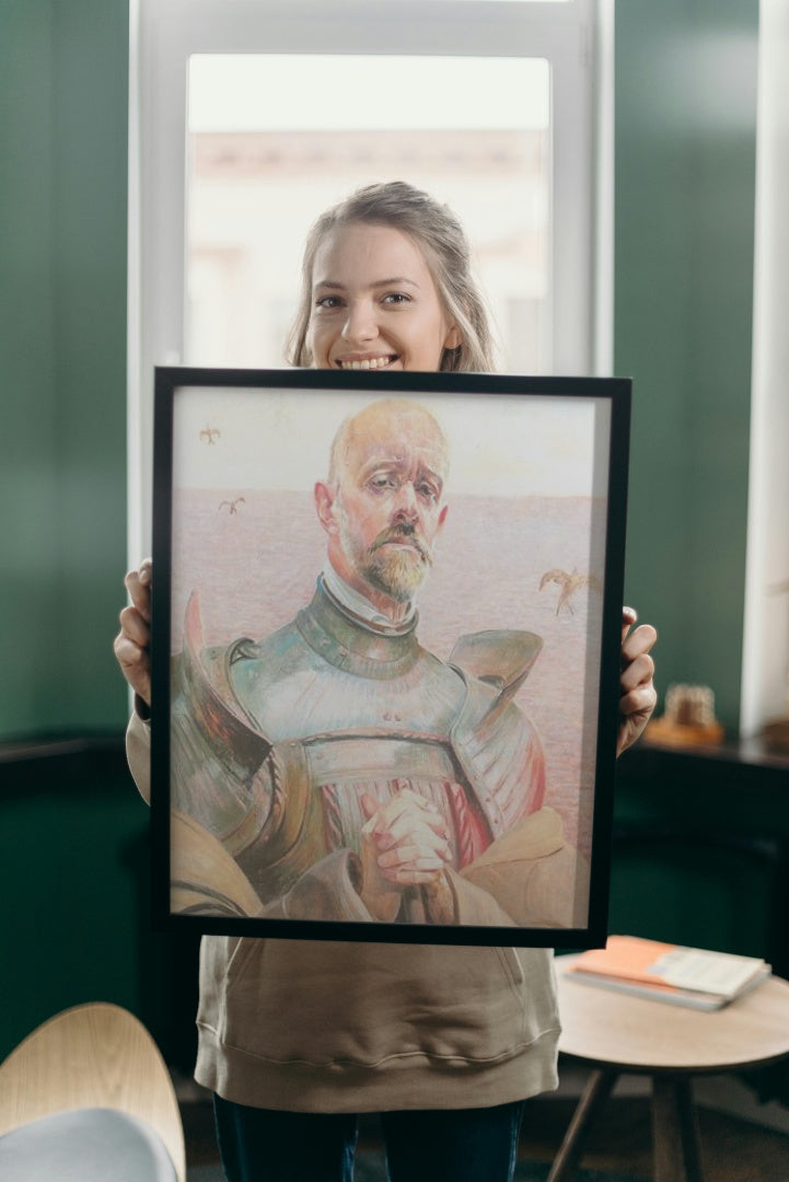 Self-portrait in an armour by Jacek Malczewski Art Nouveau (Modern) Art