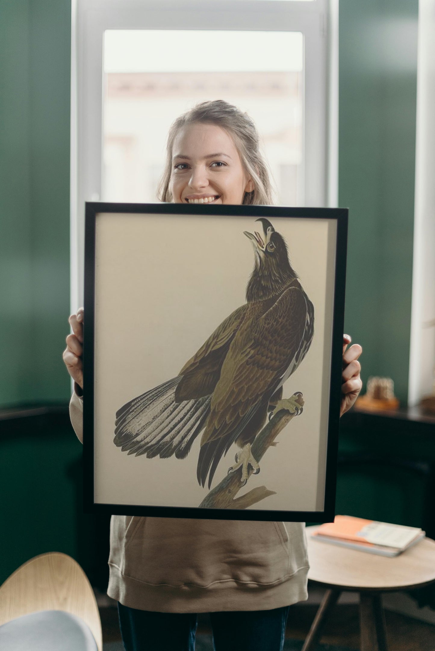 Plate 126 White-headed Eagle by John James Audubon Naturalism Art