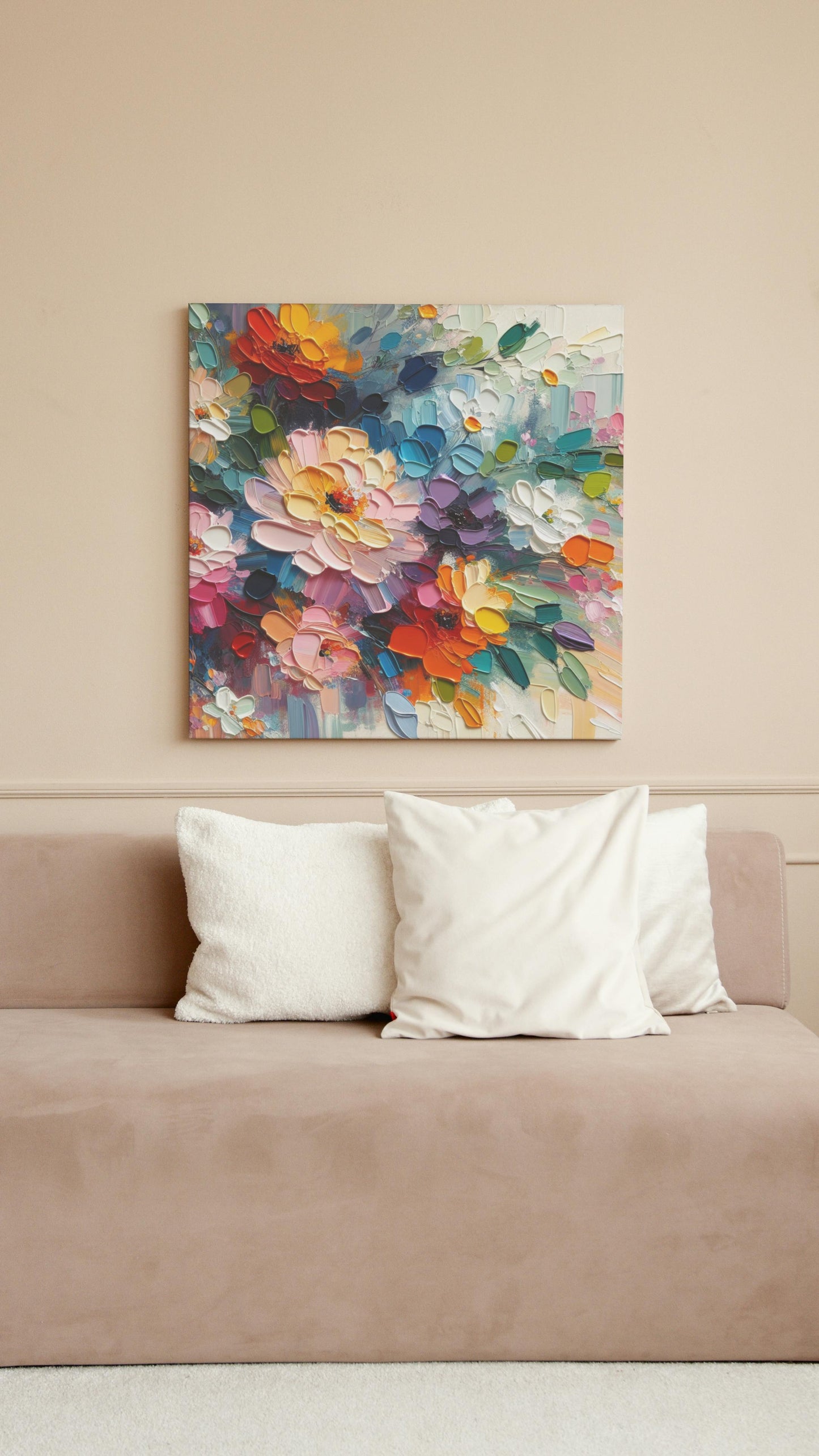 Vibrantus Blossomica: Luminous Floral Oilpainting Art