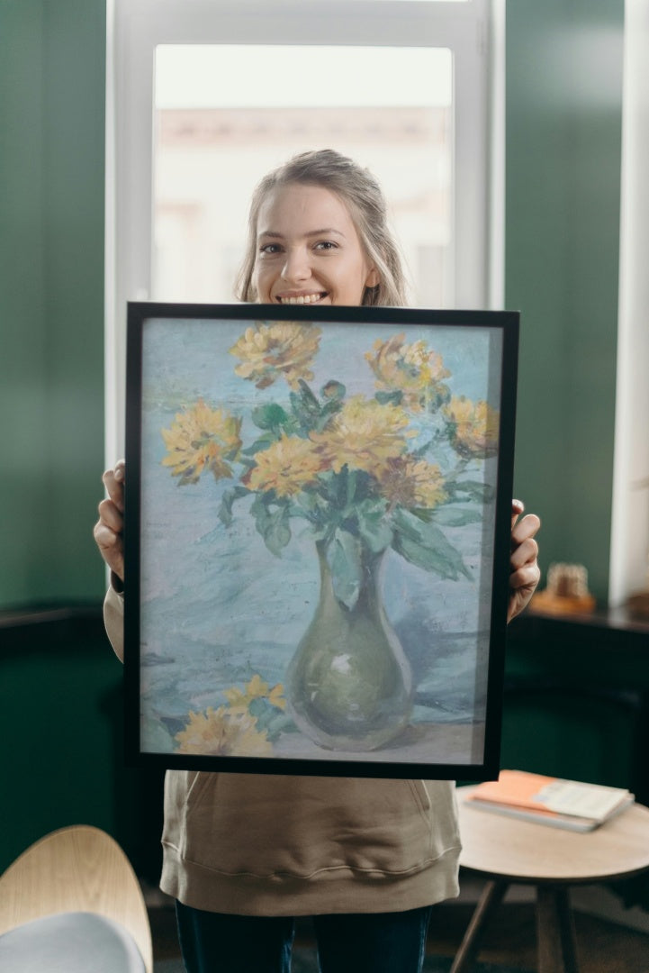 Vase of Chrysanthemums by Louise Abb&#233;ma