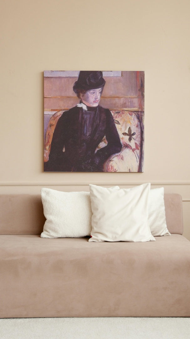 Mrs. Gardner Cassatt in Black by Mary Cassatt Impressionism Art dated 1880