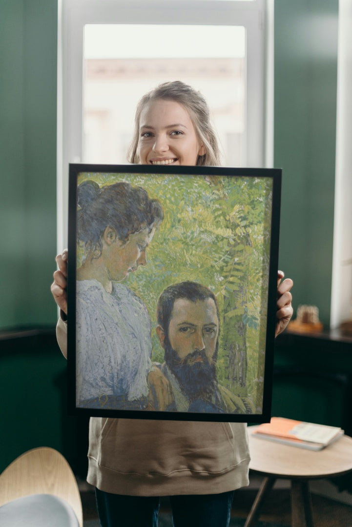 Self-portrait by Cuno Amiet Art Nouveau (Modern) Art dated 1899