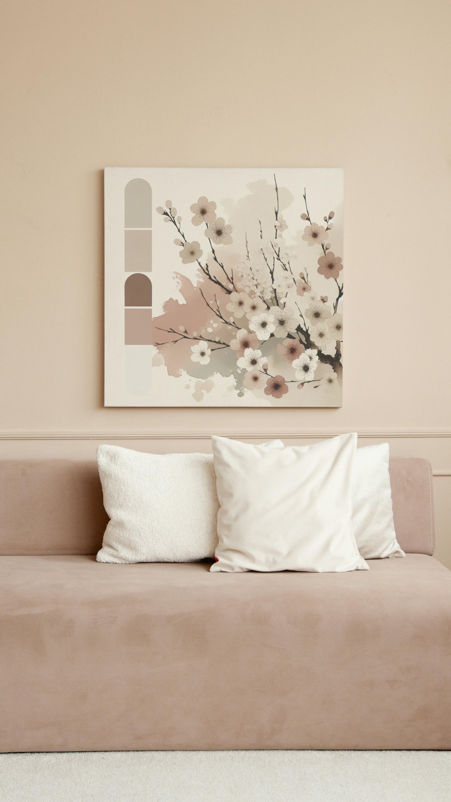 Seraphic Samskrita Sakura: Modern Watercolor Japanese Art