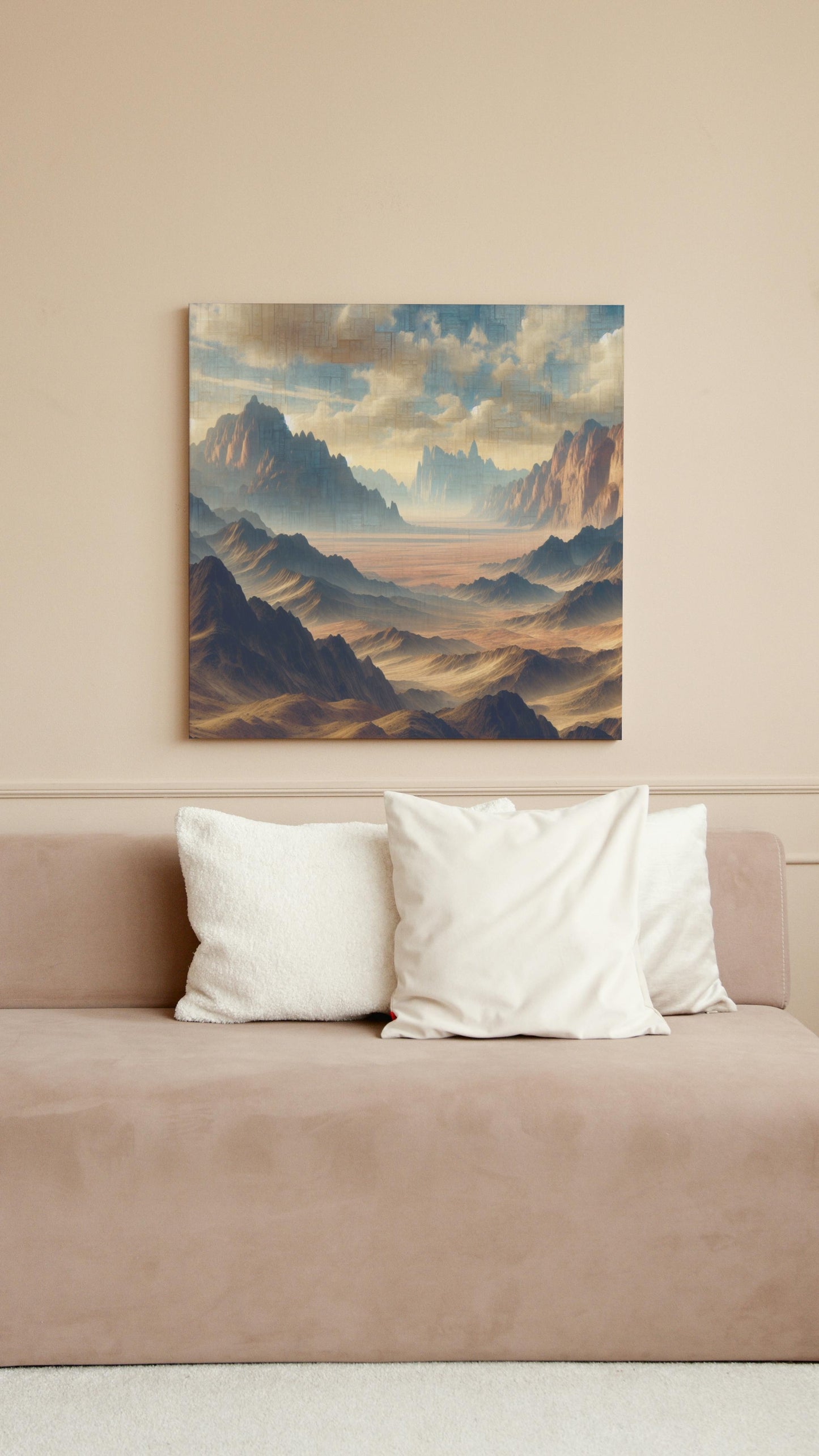 Seraphic Anugrahitum Vista: Majestic Landscape Oil Painting