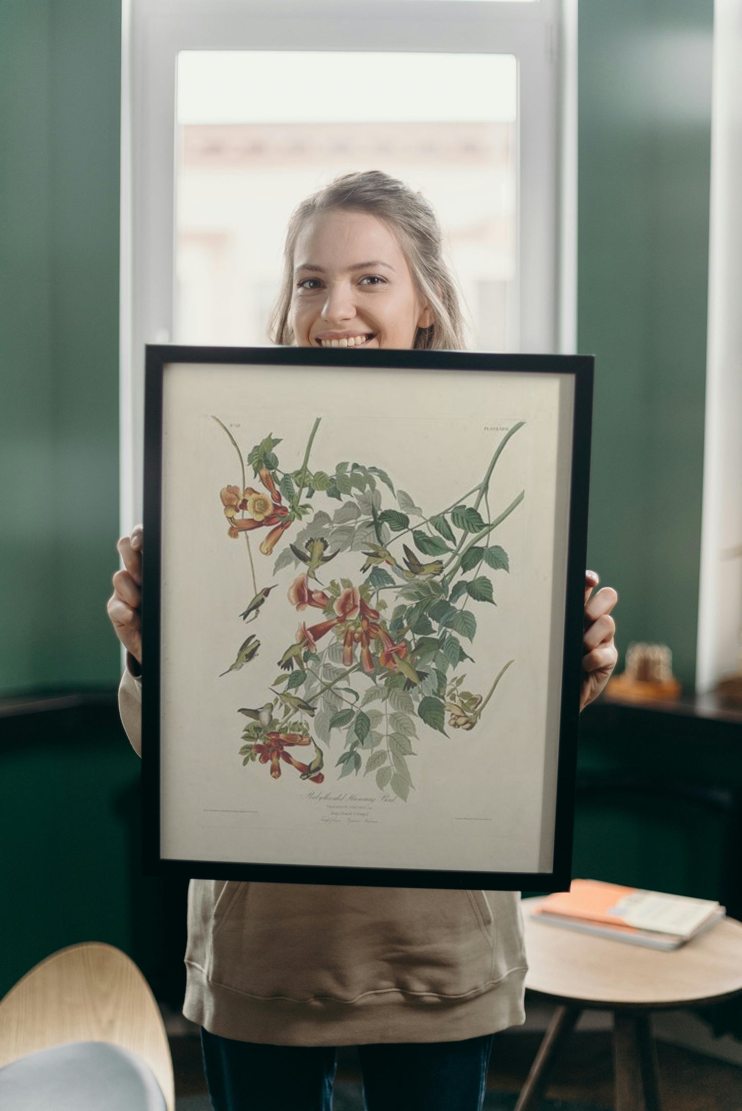 Plate 47. Ruby-throated Humming Bird by John James Audubon Naturalism Art