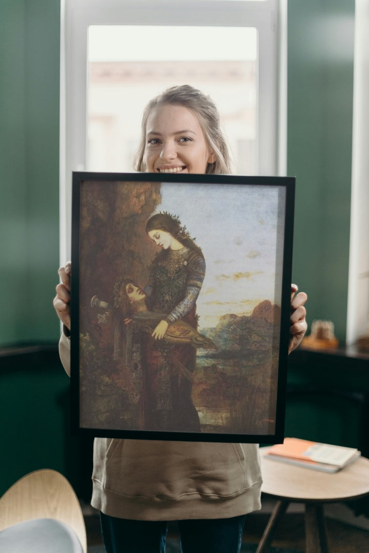 Young Thracian Woman Carrying the Head of Orpheus by Gustave Moreau Symbolism Art dated 1875