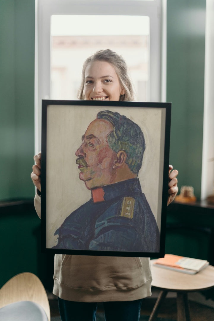 Portrait of General Ulrich Wille by Ferdinand Hodler Art Nouveau (Modern) Art dated 1915