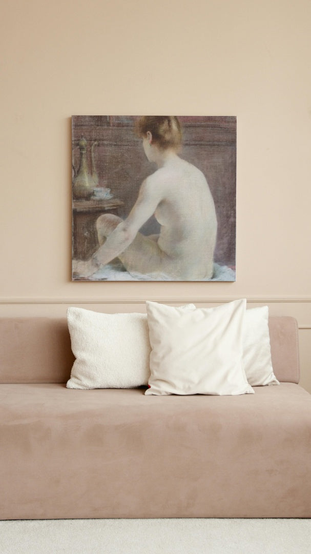 Nude from the back by Giuseppe De Nittis Impressionism Art