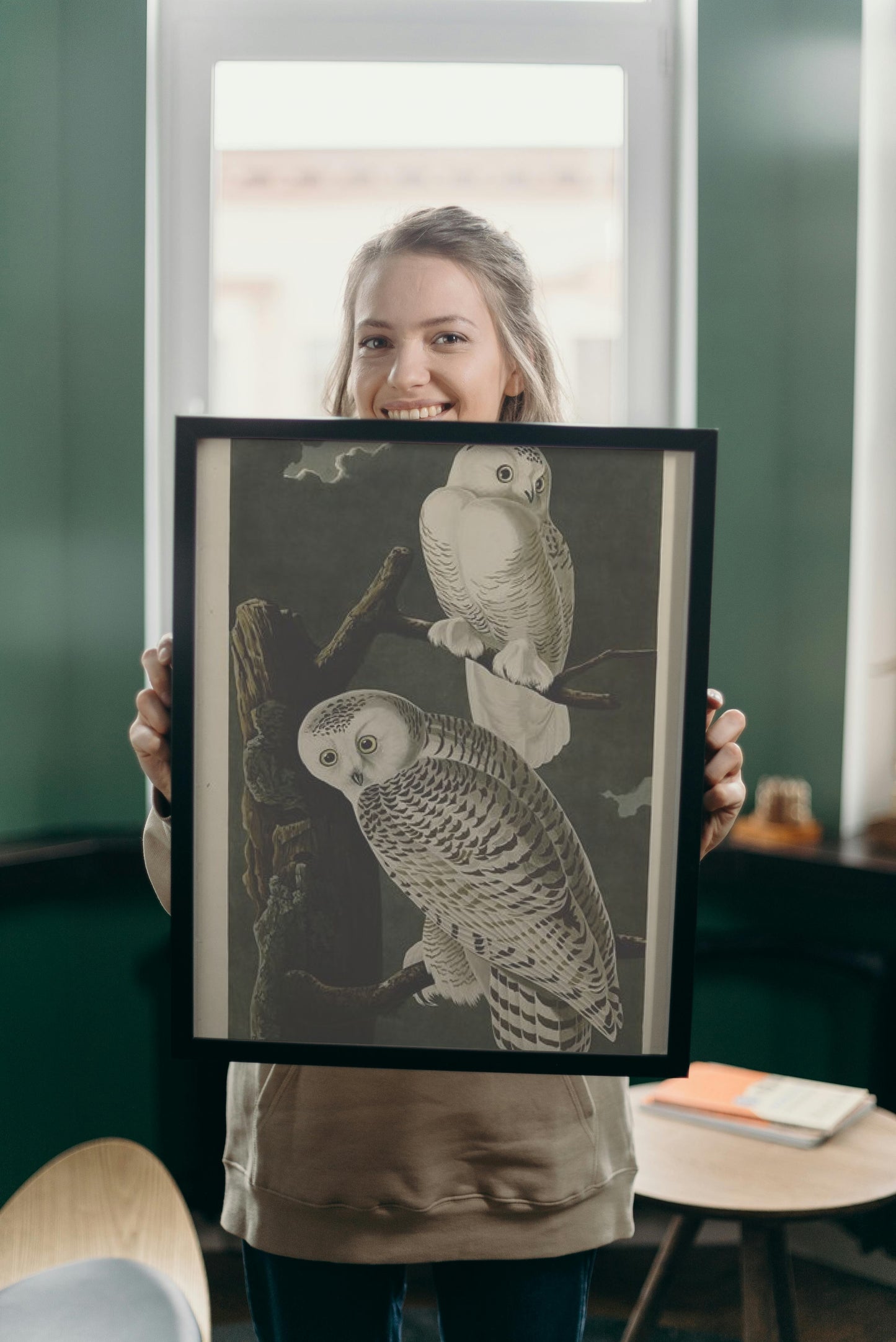 Plate 121 Snowy Owl by John James Audubon Naturalism Art