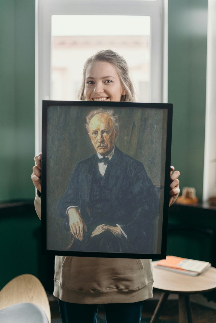 Portrait of Richard Strauss by Max Liebermann Impressionism Art dated 1918