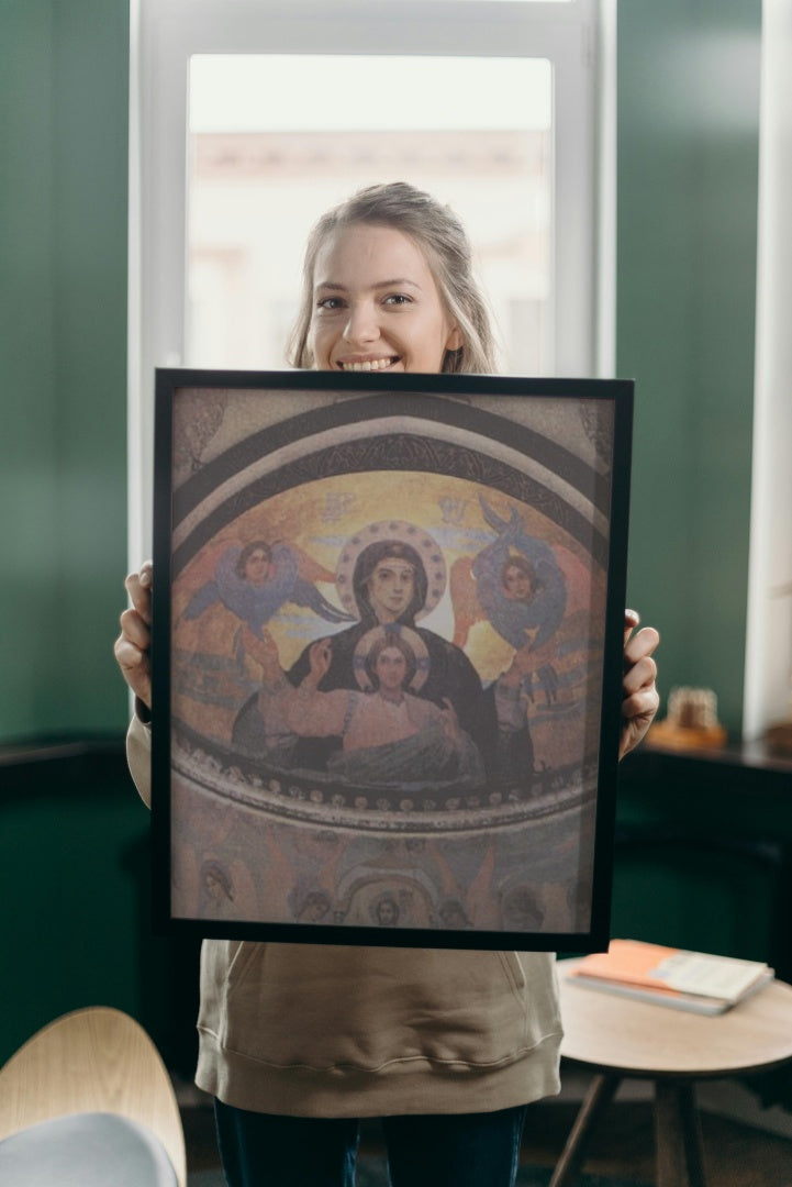 A fresco by M. Nesterov from Akhali Zarzma monastery, Abastumani, Georgia by Mikhail Nesterov Symbolism Art dated 1904