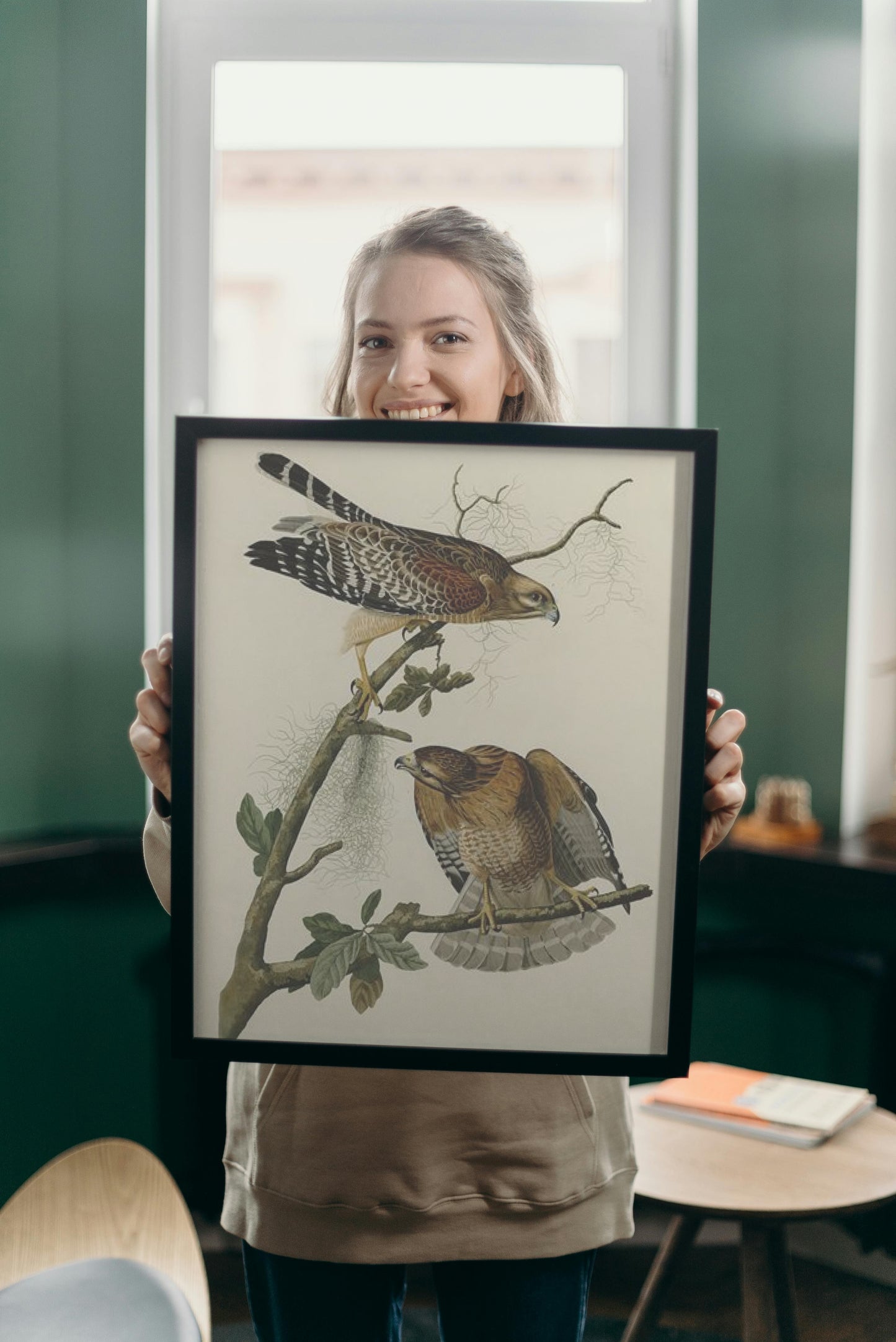 Plate 56. Red-shouldered Hawk by John James Audubon Naturalism Art