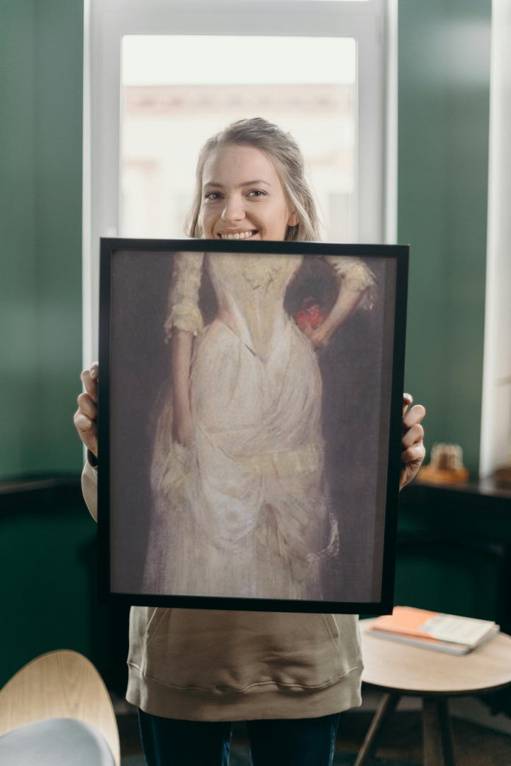 Portrait of Ella Emmet by Thomas Dewing Realism Art dated 1895