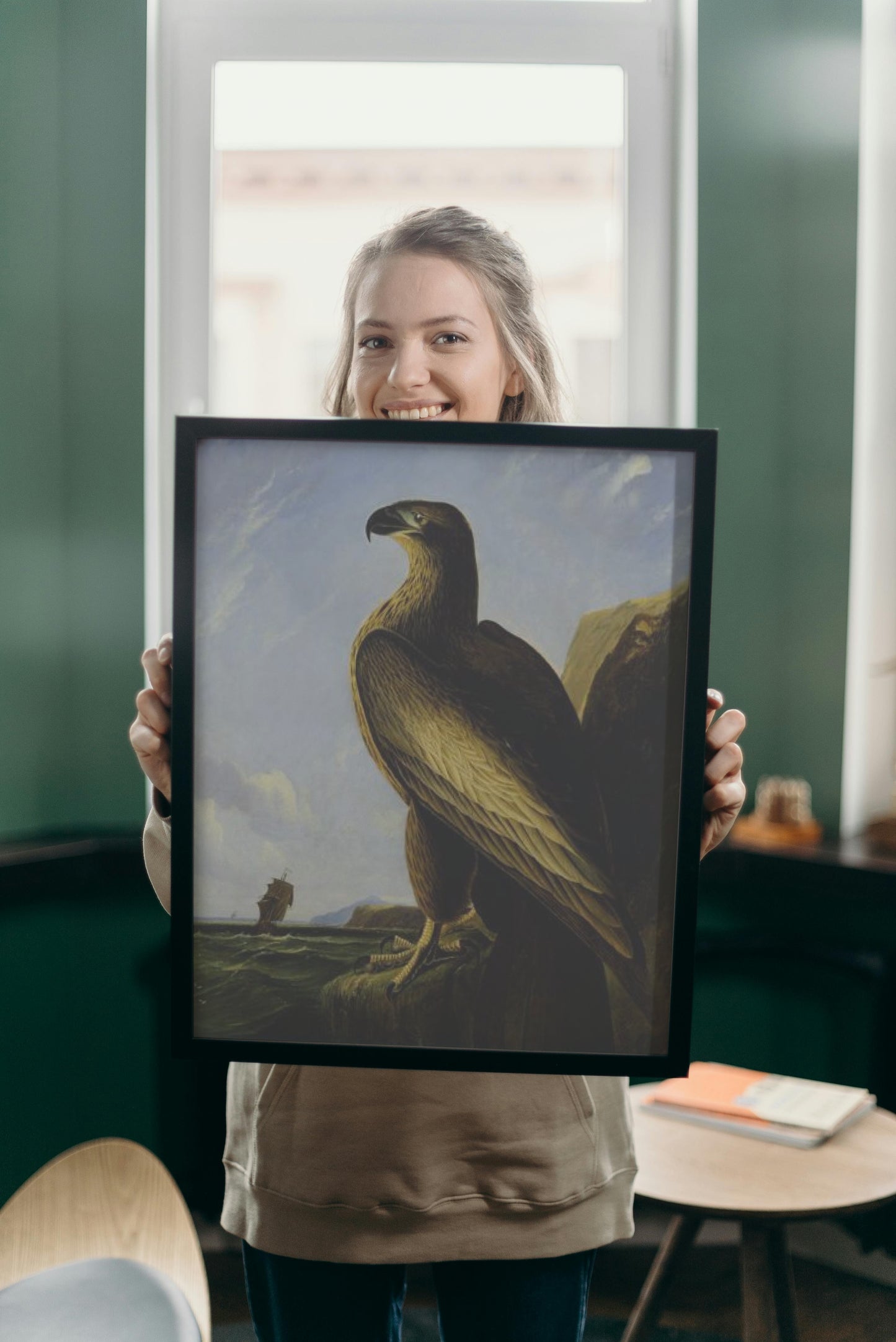 Washington Sea Eagle by John James Audubon Naturalism Art dated 1839