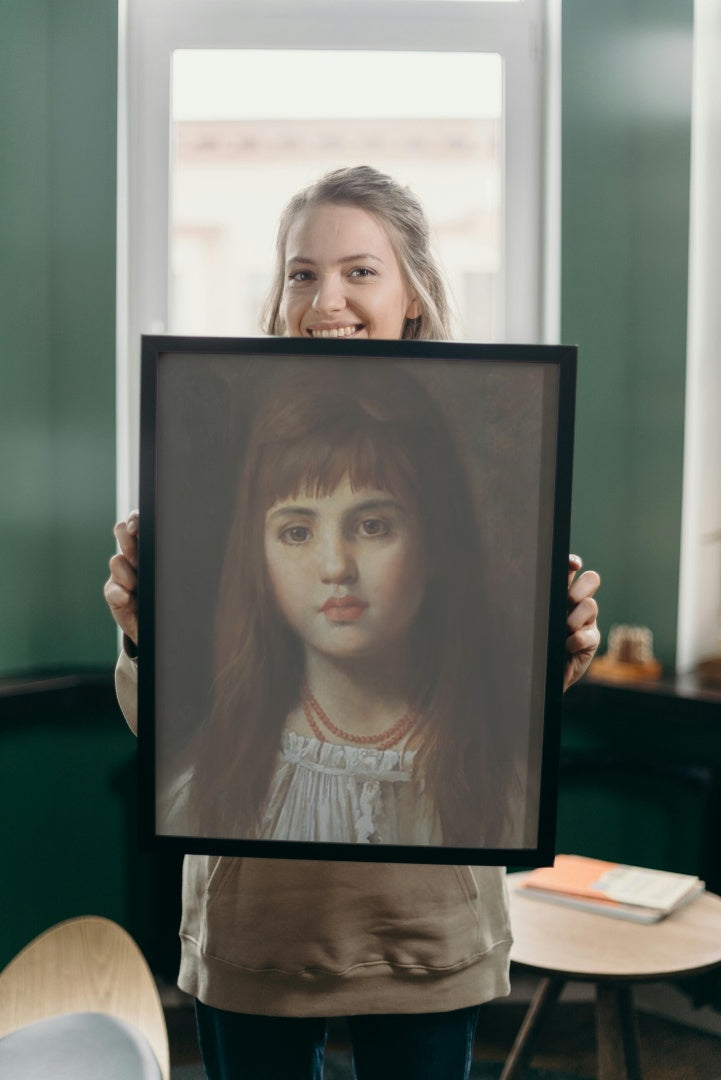 Girl with a misterious smile by Alexei Harlamoff Realism Art