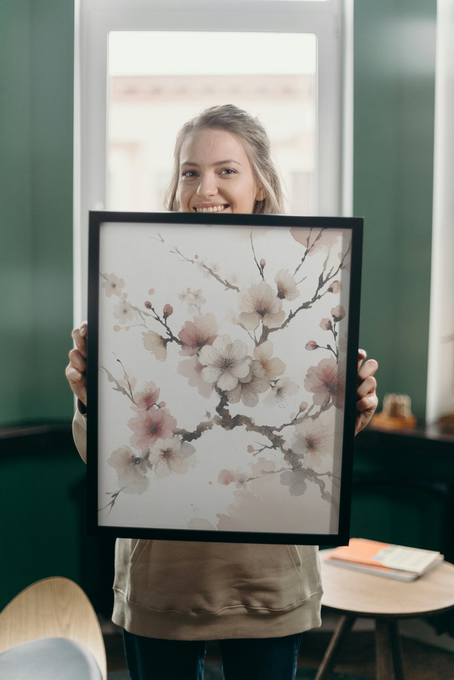 Elysian Ananta Sakura: Ethereal Japanese Watercolor Art