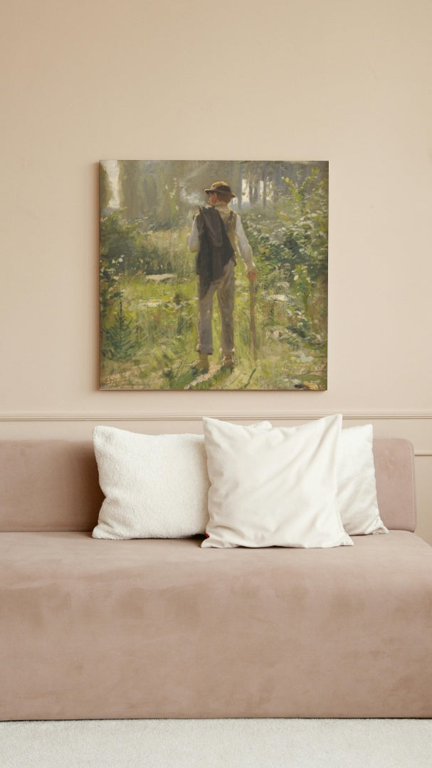 Walk in the woods by Hugo M&#252;hlig Impressionism Art