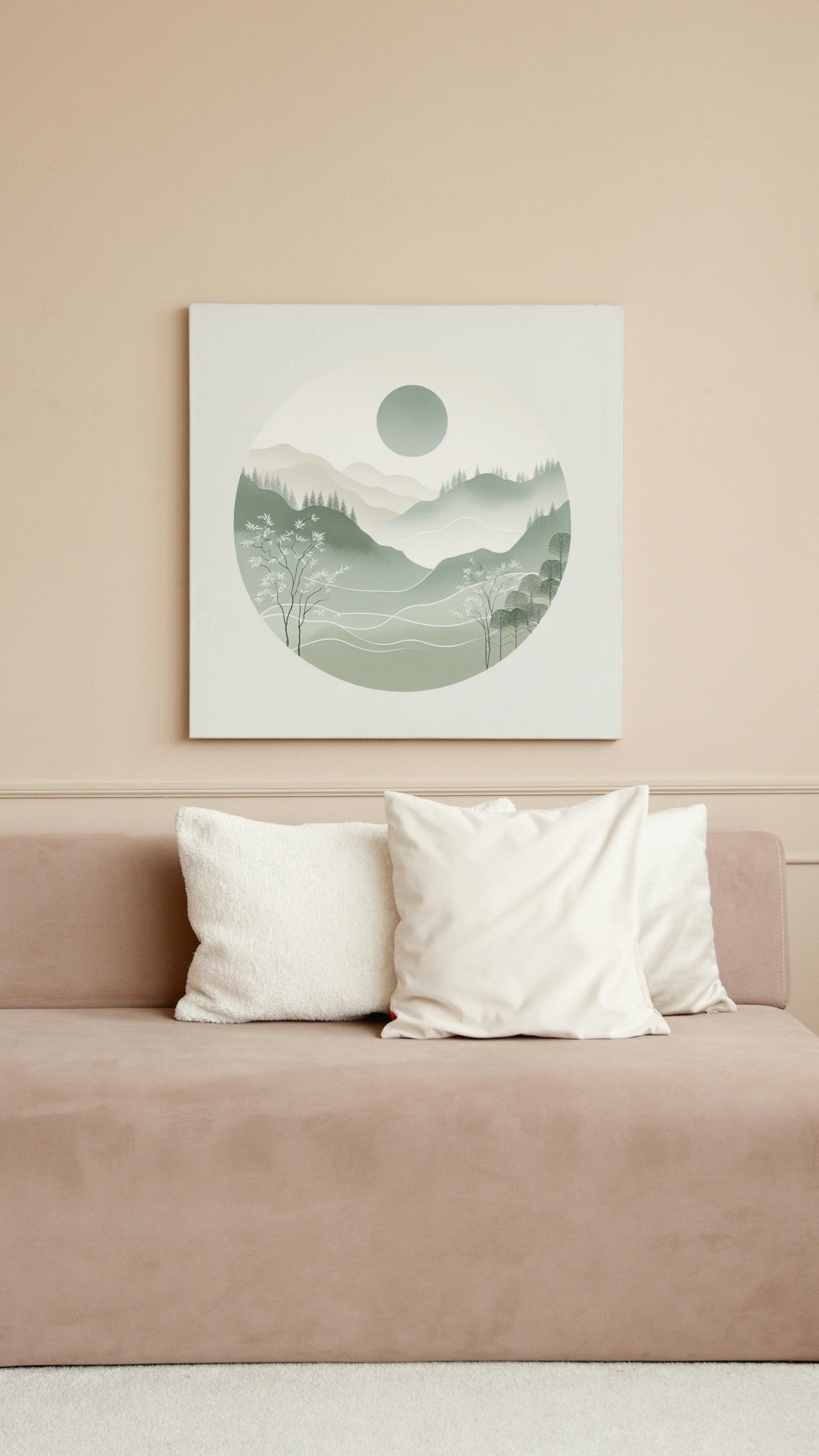 Serenus Prasada Japanese Art: Watercolor Minimalist Elegance