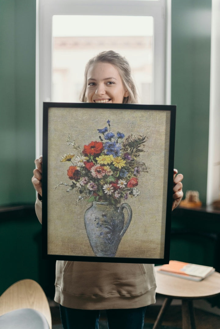 Flowers in a Vase with one Handle by Odilon Redon Realism Art dated 1905