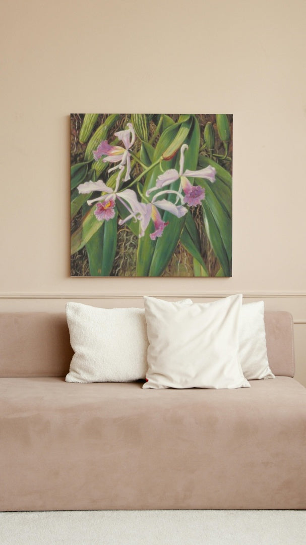 Pink Orchid by Marianne North Naturalism Art