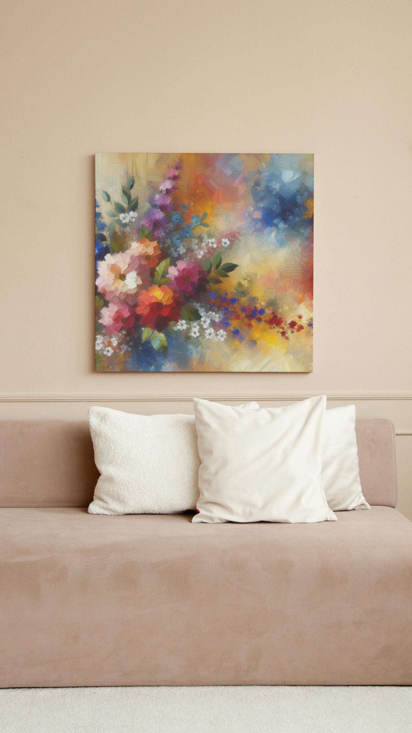 Vibrantius Blossomica: Modern Floral Oil Painting