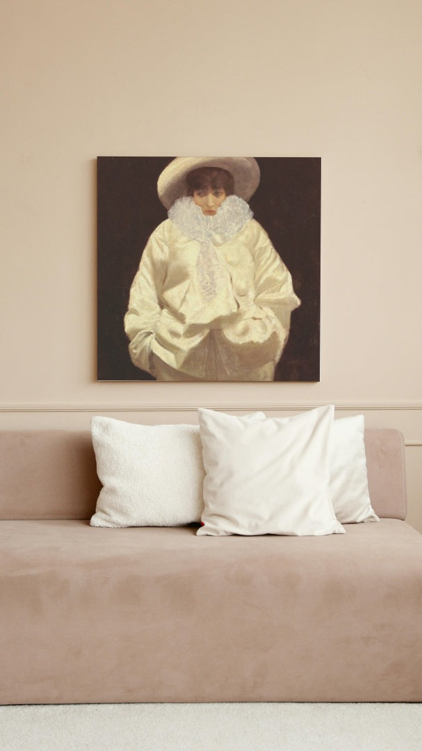 Sarah Bernhardt as Pierrot by Giuseppe De Nittis Impressionism Art dated 1879