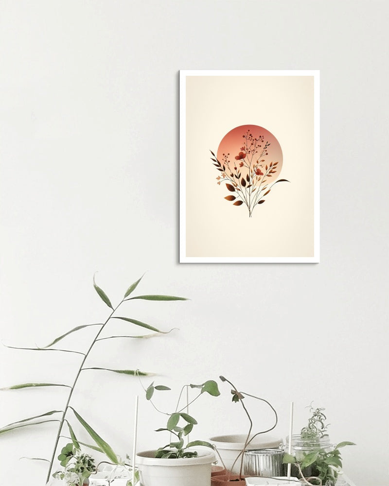 Serene Sunset Botanical Art