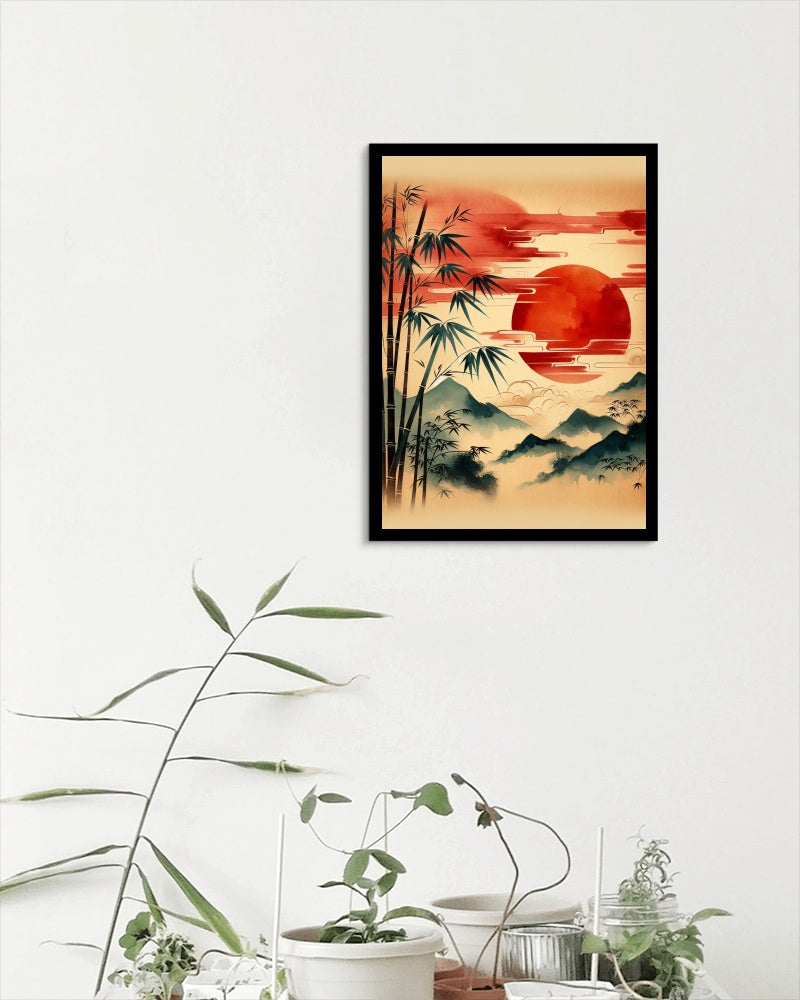 Aurantiaco Solis Radiant Japanese Art