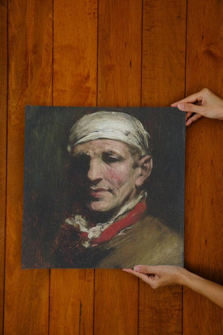 Man with Bandana by William Merritt Chase Impressionism Art dated 1878