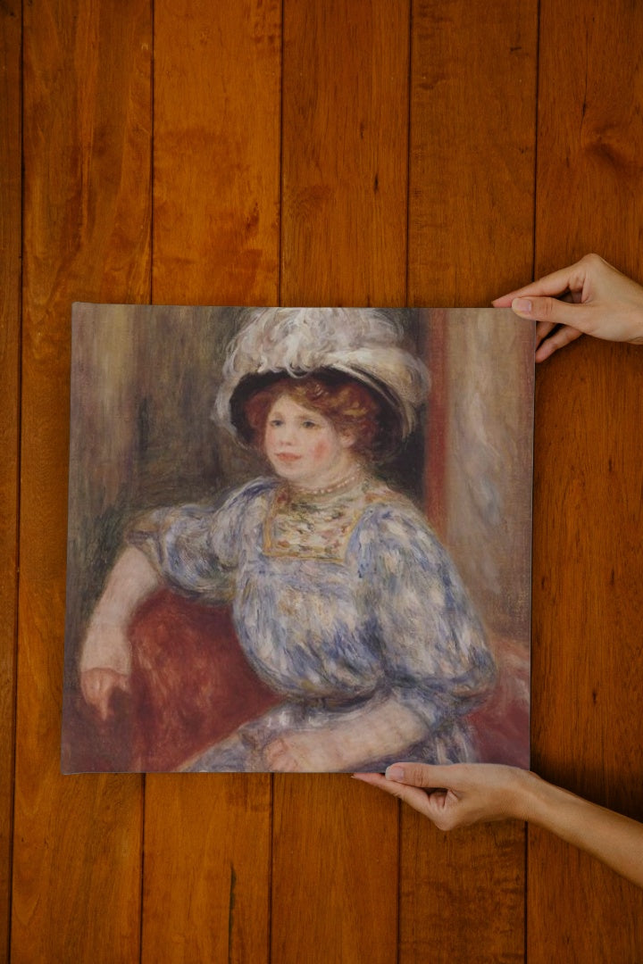 Woman in Blue by Pierre-Auguste Renoir Impressionism Art dated 1919