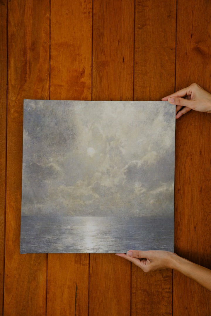 Moonlit Seascape by Emil Carlsen Impressionism Art dated 1909