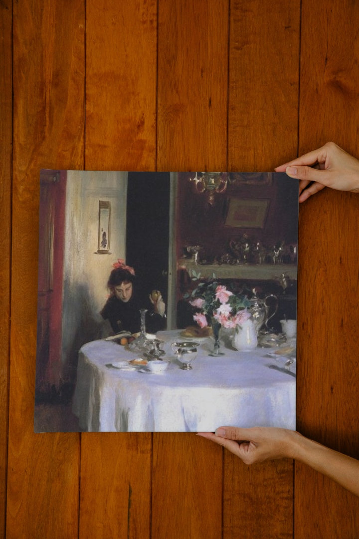 The Breakfast Table by John Singer Sargent Realism Art dated 1884